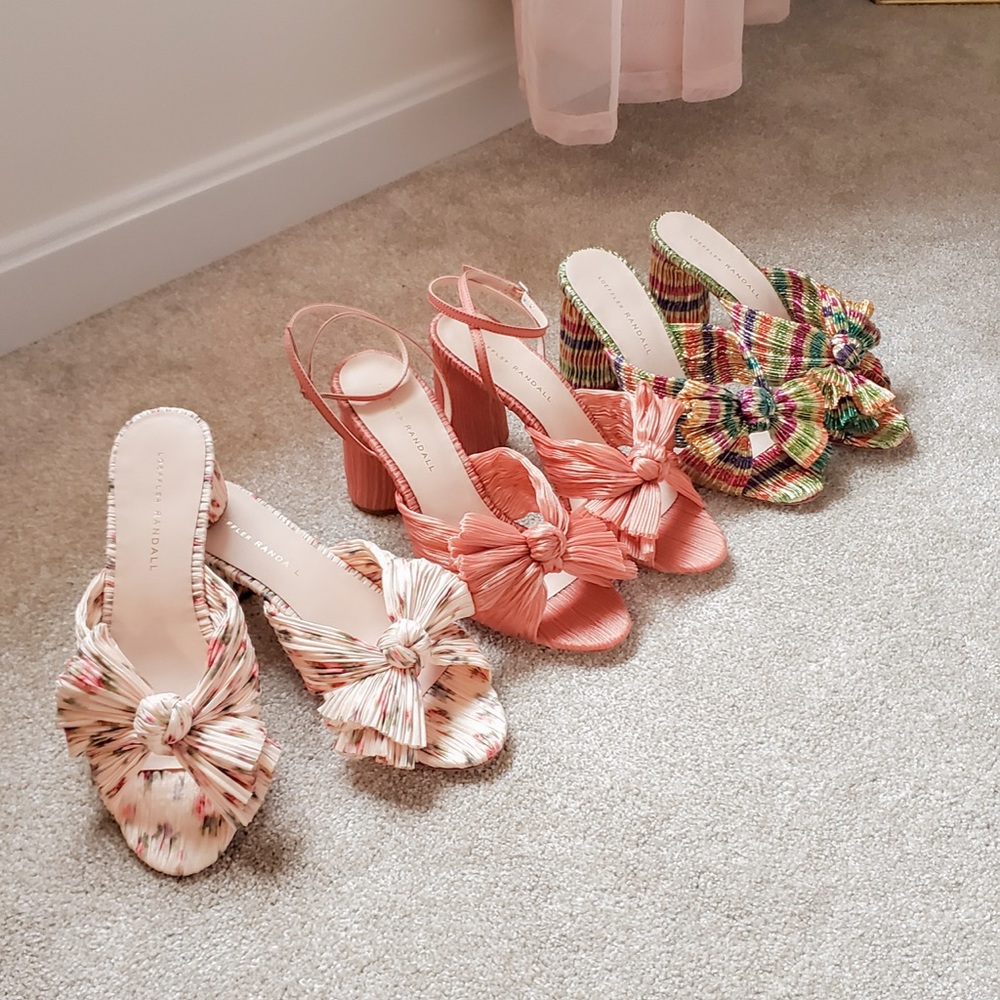 NIB Loeffler Randall Pink Penny Knot Mules